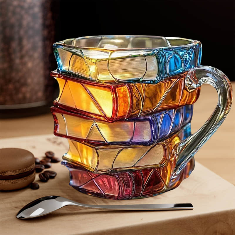 Unique Handmade 3D Happiness Mug for Reading Enthusiasts