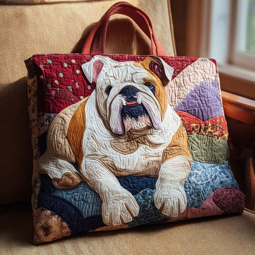 Bulldog Cuddle Tote Bag