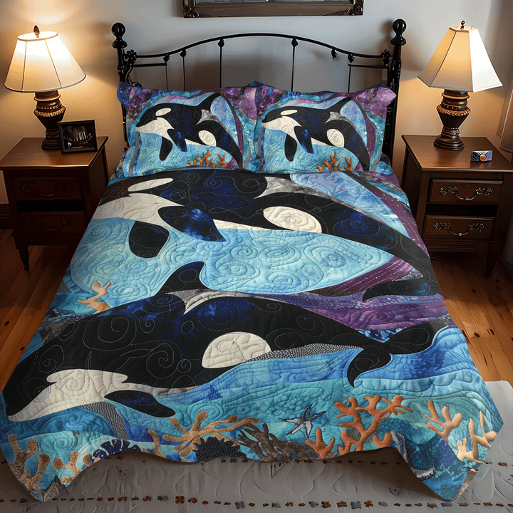 Coral Constellation 3-Piece Bedding Set